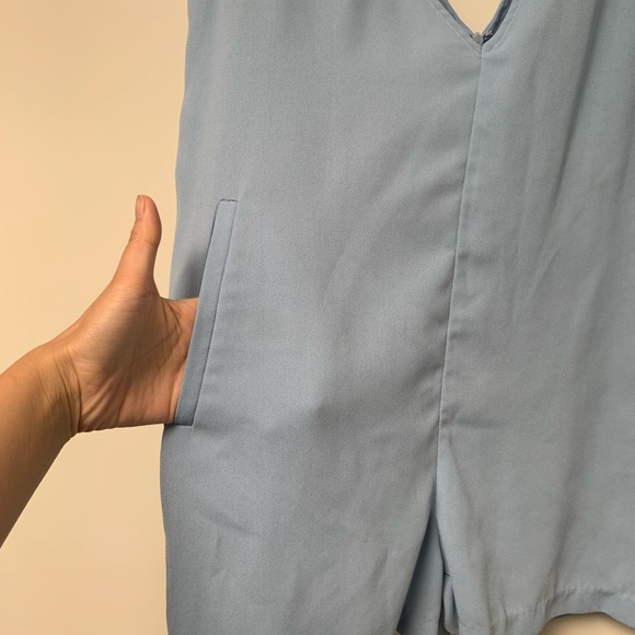 3/$30 99% new Japanese light/baby blue shortall/romper - Picture 2 of 6